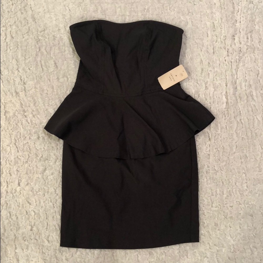 NWT Forever 21 strapless peplum dress